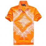 new style ralph lauren col haut tee shirt 2013 hommes cotton printing orange